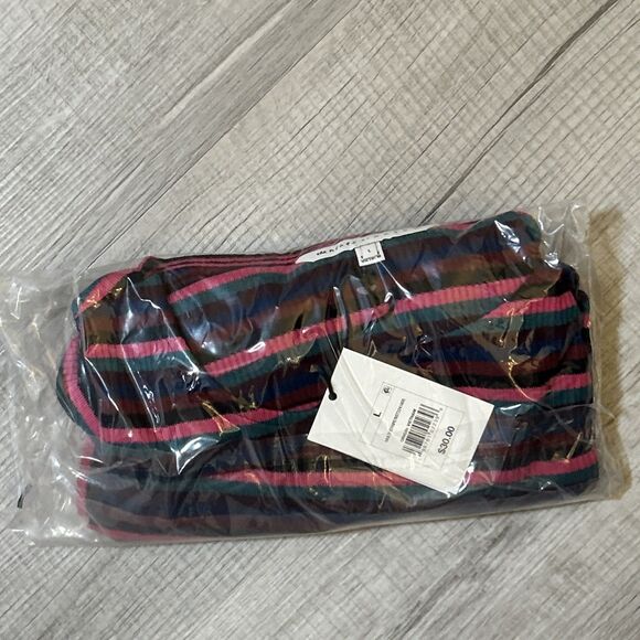 NWT The Nines By Hatch Womens Maternity Long Sleeve Burgundy Striped Size L - Picture 15 of 16